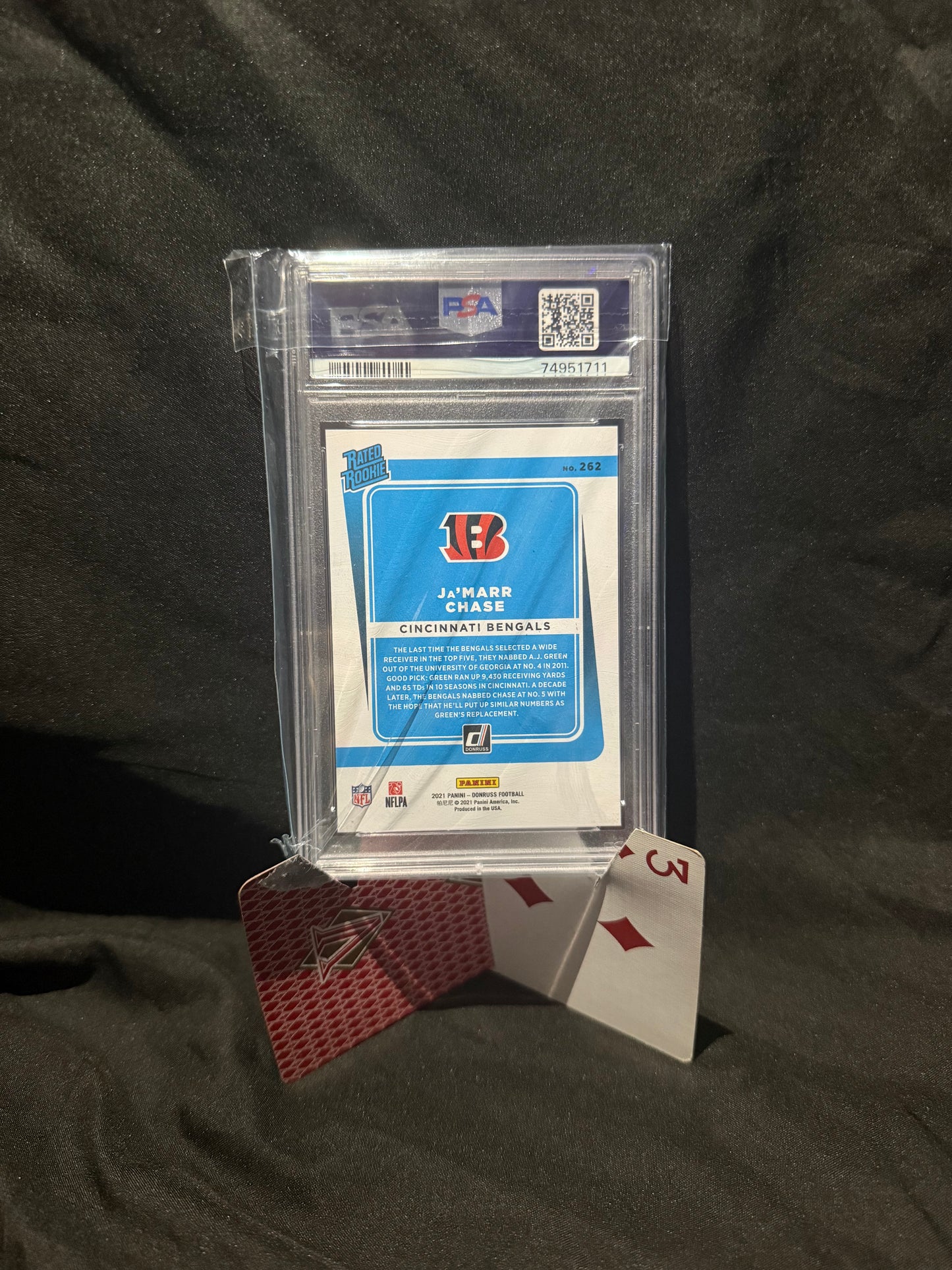 2021 Donruss Ja'Marr Chase Press Proof Premium PSA 10