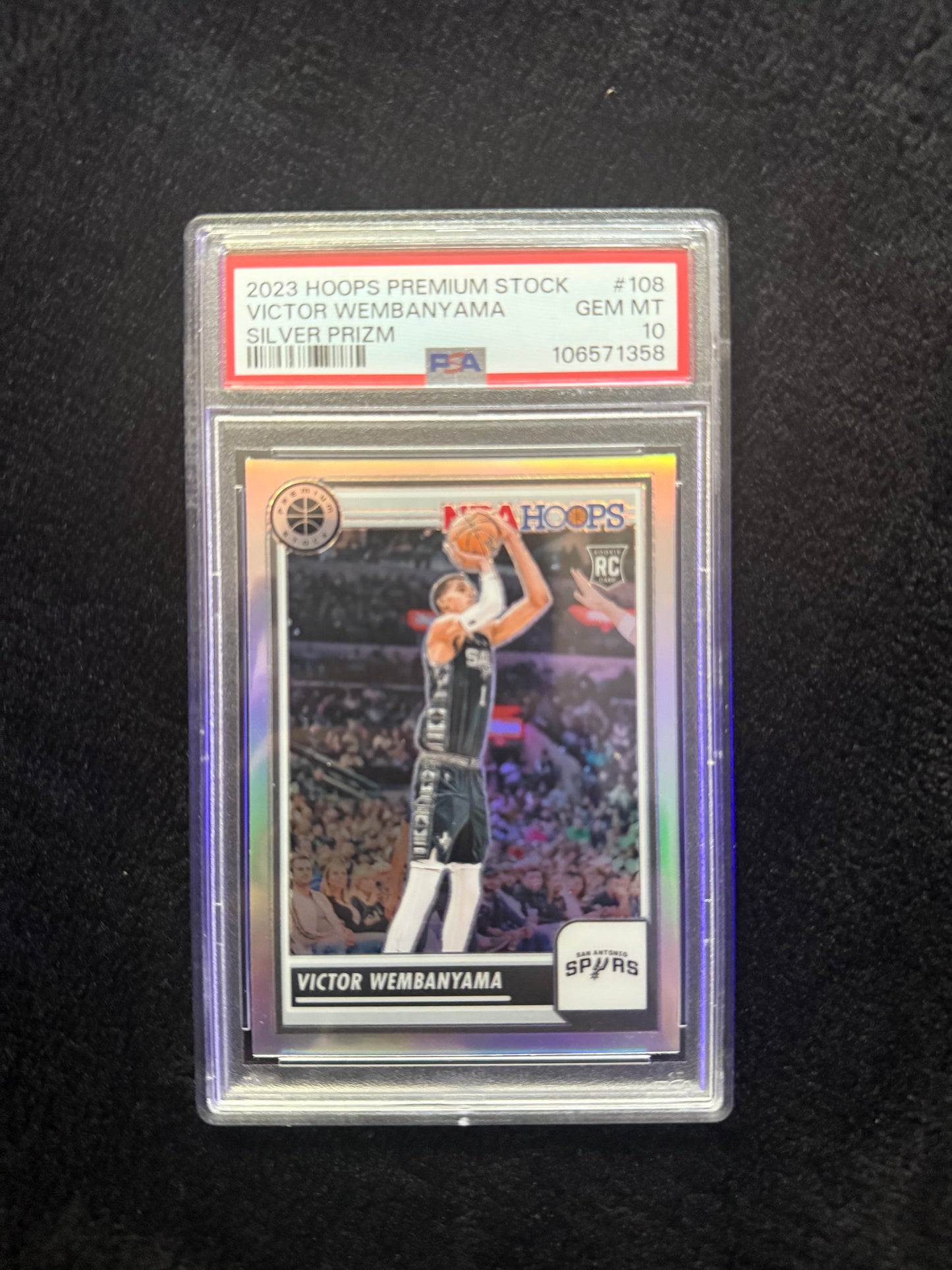 2023 Hoops Premium Victor Wembanyama Silver Prizm PSA 10