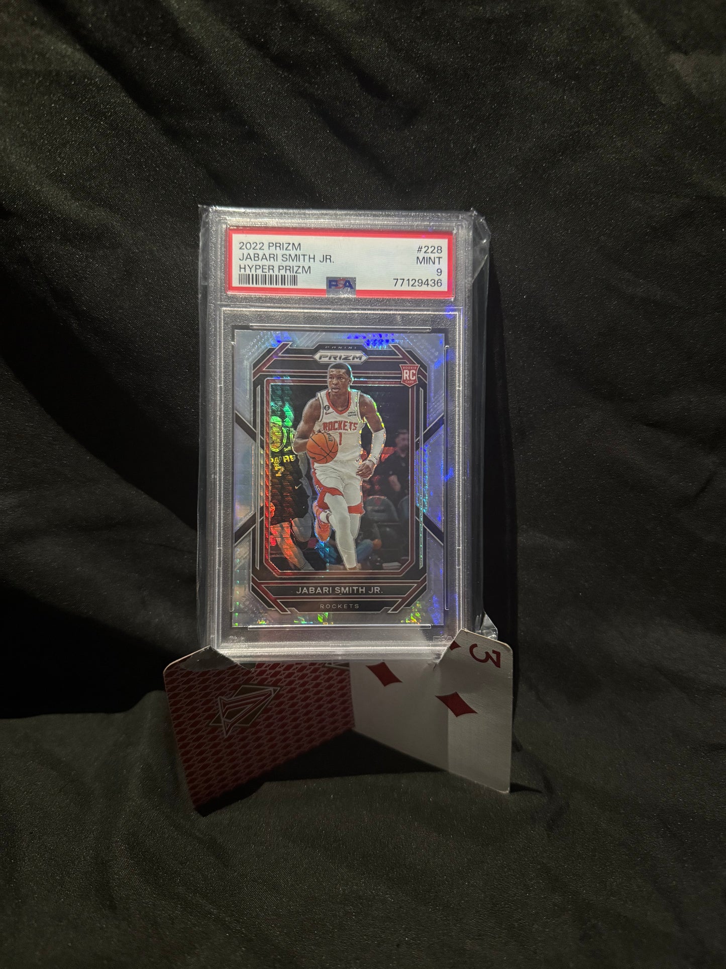 2022 Prizm Jabari Smith Jr. Hyper Prizm Rookie Card PSA 9