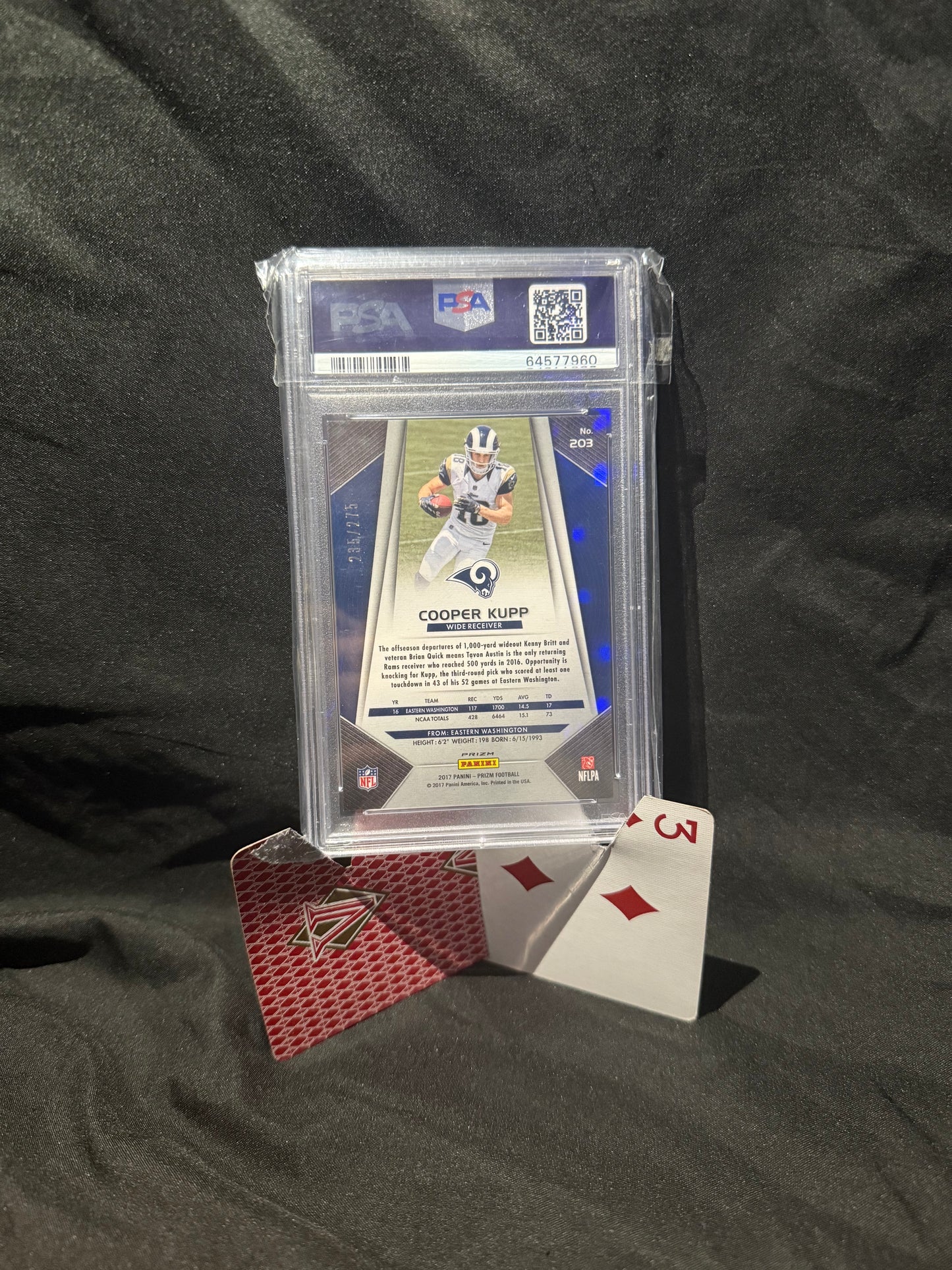 2017 Panini Prizm Cooper Kupp Orange Prizm PSA 10