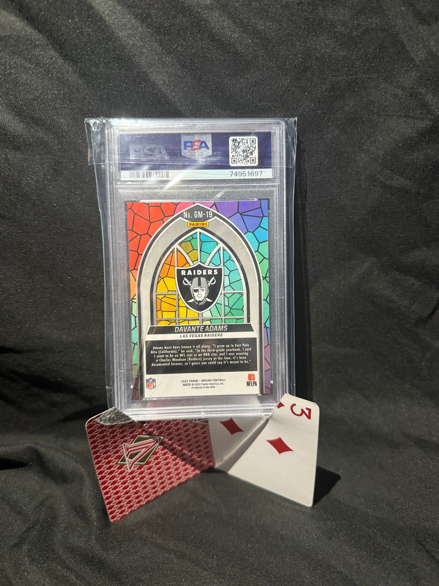 2022 Glass Mosaic Davante Adams PSA 10