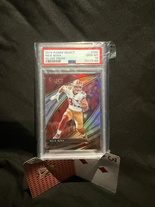 2019 Panini Select Nick Bosa Silver Prism PSA 10