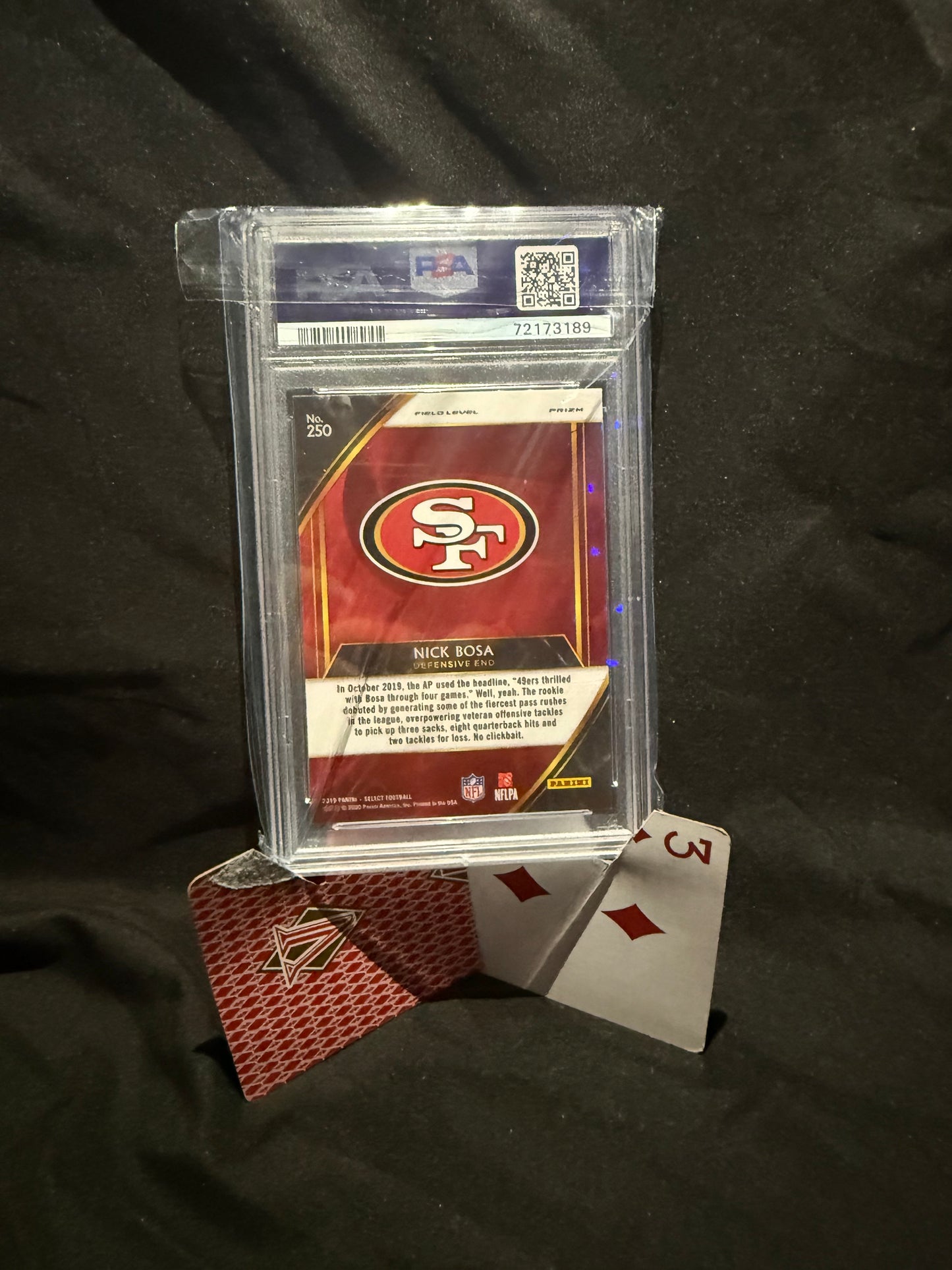 2019 Panini Select Nick Bosa Silver Prism PSA 10